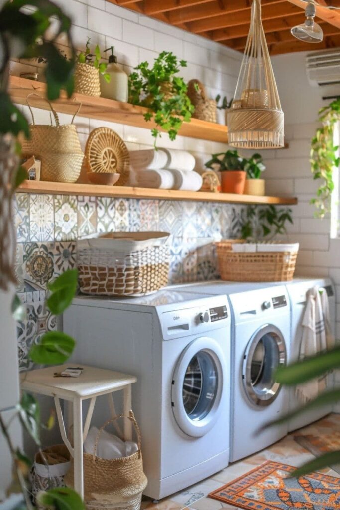 Stunning Boho Laundry Room Decor Ideas to Inspire you | Plantiful Interiors